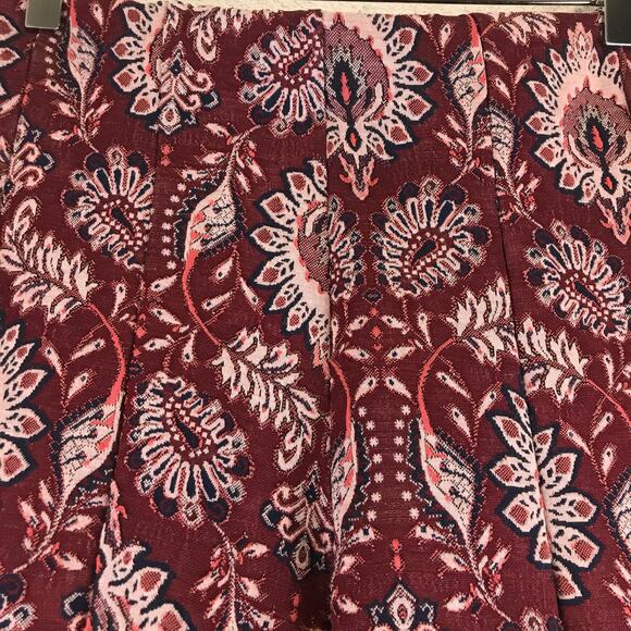 Anthropologie Damask Jacquard Flare Pants Floral Botanical Retro Boho Plus Size - Picture 8 of 10